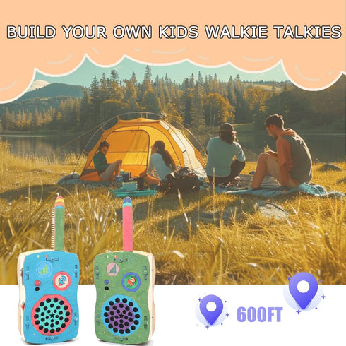 REGLORY 8-14, STEM Toys for Kids DIY Walkie Talkies for Kids Age Build Your Own Walkie Talkies STEM Kits, Electronic