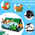 Tummy Time Baby Mirror Toys 0-6 6-12 Months, High Contrast Infant Toys with Crinkle Cloth Book and Teether