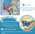zhidiloveyou Kawaii Butterfly Stuffed Animal Plush Toy, Blue Butterfly Pillow Gift, 16×12 inch