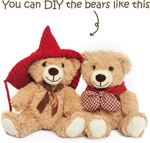 Teddy Bears Bulk 5 Packs Plush Stuffed Animals Gift for Kid Girlfriend, 13.5 Inches for Christmas Valentine’s Day