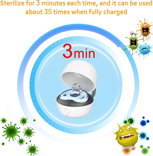 StarWin Pacifier Sanitizer Portable, UV Pacifier Case On The Go, Newborn Pacifier Holder Mini Storage Case for Travel