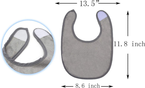 Youngever 12 Baby Bibs, Stay Dry Soft Waterproof Baby Terry Bibs for 3 To 12 Months