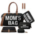 printe 6pcs Large Diaper Bag Tote with Changing Pad & 2 Organized