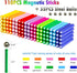 Funifinds 165PCS 2.3" Set 3D Magnetic Building Blocks Toys, Magnet Sticks and Non-Magnetic Balls Magnet Game for Kids