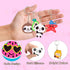 70Pcs Video Game Keychains for Kids Birthday Party, School Party, Dinosaur, Donut, Marine Animal, Mermaid, Rainbow Bulk