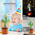 Emoin Dancing Cactus Baby Toy, Talking Cactus Mimicking Toy for 6 to 12 Months, LED English Sing Talking