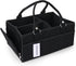Baby Diaper Caddy Organizer for Boy, Large Portable Storage Bin Tote Bag for Changing Table and Car, Black