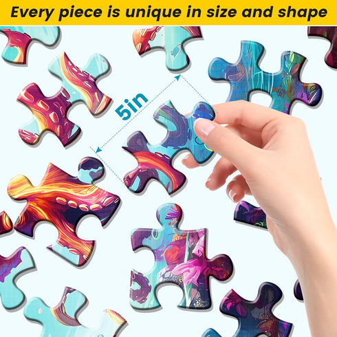 WSCXSC 6 Pack 24 Hummingbird Large Piece Puzzle for Seniors Paper Dementia Puzzles for Elderly Adults Easy Puzzle