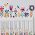 Flowers Wall Decals for Girls Bedroom, DIY Wall Art Stickers for Classroom, Nursery, Playroom - Floral Peel and Stick
