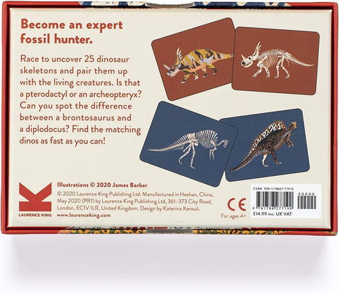Laurence King Match These Bones Dinosaur Memory Game