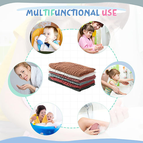 6 Pack 20 10 Inch 6 Irenare Muslin Burp Cloths Cotton Baby Burping Rags Large x Layers Spit up Rags Soft Absorbent