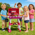 Playset 2 3 4 5 6 7 8 Kid Toy Grill, BBQ Grill with Light Sound, Smoke Effect and Wheels, Pretend Food, Little Chef