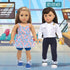 American 18 Inch Doll Clothes and Accessories, 5 Sets Doll Clothes Dress Outfits + 2 Random Style Shoes