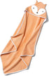 Cloud Island ANGIEHAIE Plush Terry 100% Cotton Baby Fox Hooded Towel - Orange (30"x30")