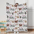 Watercolor Cow Boho Floral Baby Blanket for Boy Girl Farm Animals Flannel Swaddle Blanket Cow Yak Soft Receiving Blankets Toddler Nursery Bed Blankets Stroller Crib Blanket Playmat 30x40 by Hwmmbh
