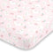 Little Love by NoJo Super Soft Fitted Crib Sheet - Sweet Llama & Butterflies Floral in Pink, Ivory, Lavender, Light