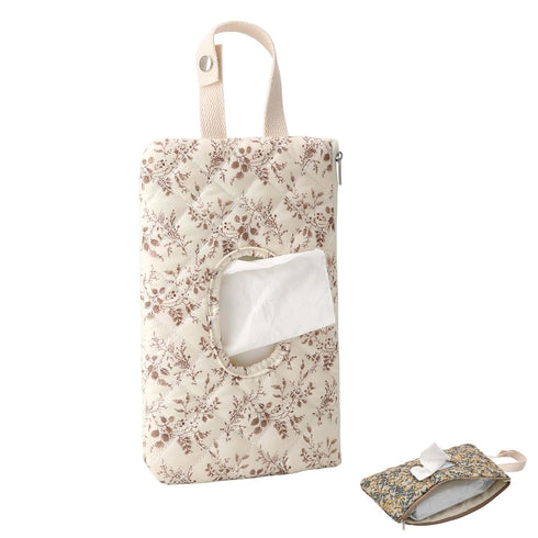 Generic Quilted Baby Wipe Holder,Quilted Baby Diaper and Wipes Pouch,Floral Diaper Pouch Portable,Reusable