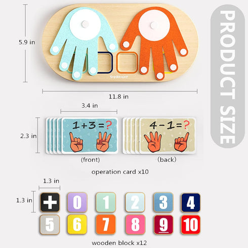 TOP BRIGHT Kids Math Manipulatives – Learning Toys for Toddlers Age 2-4 – Math Game Number Blocks Montessori Toys