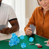 12 19 mm D6 6 Pcs Casino Dice Acrylic Light Blue Translucent Dice Sided with Square w/Rounded Edge for Casino Craps