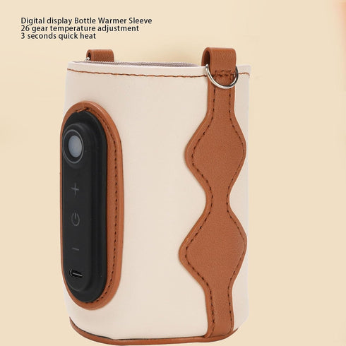 Fockety Baby Bottle Warmer, Constant Temperature Digital Display USB Powered Milk Bottle Warmer Bottle Warmer Sleeve