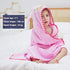 MICHLEY Animal Face Hooded Baby Towel Cotton Bathrobe for Boys Girls Light Pink 0-6 Year