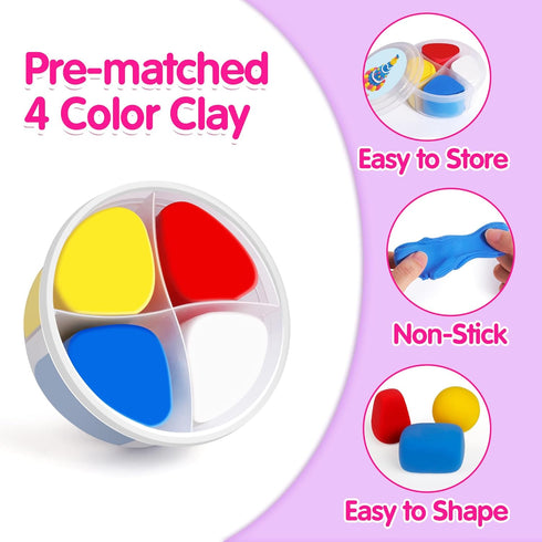Helsort 12 Set Air Dry Clay Kit, Cake Modeling Clay for Kids, Molding Clay with Sculpting Tools and Tutorial, Ultra