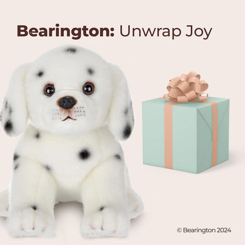 Bearington 13" Realistic Dog Plush Dalmatian Diggs Stuffed Animal for Kids Boys & Girls