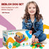 Set 128-Piece 4+ Beblox Building Blocks for Kids - Dog - Connecting Tiles - Interlocking Building Blocks for Kids, STEM