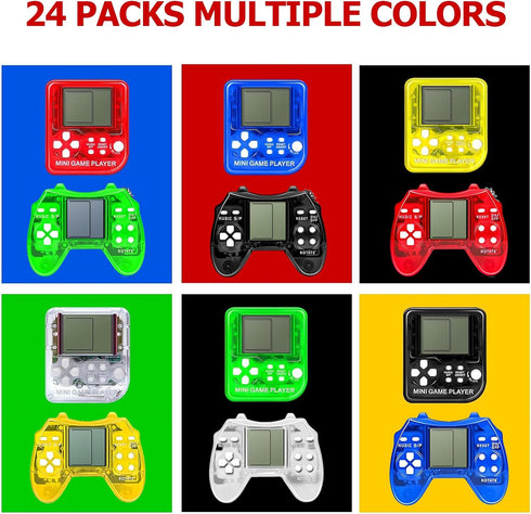 24Pcs Video Game Party Favors for Kids, Arcade Video Game Keychain, Bulk Party Supplies
