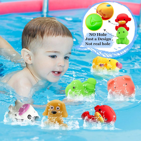 Bath Toys for Kids 1-3 Years, No Hole Infant Baby Bath Toys for 6-24 Months, Fun Bathtub Shower Toys