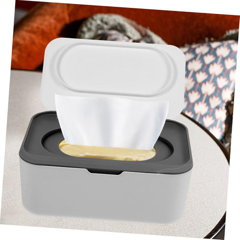 HEALLILY Wipes Dispenser Dust Cover Large Capacity Refillable Wipe Holder for Travel Home and Bathroom Use Practical