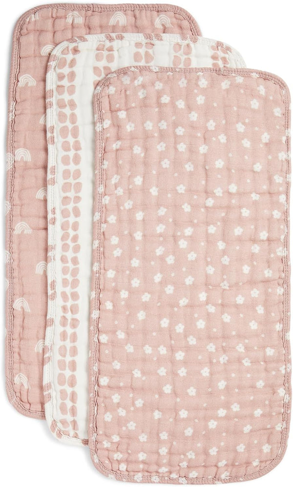 Nana Baby Burp Cloths 100% Organic Cotton, Oversized & Hypoallergenic, 8-Layer Muslin,