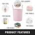 TECHMILLY Large Storage Basket for Girls and Boys, Collapsible Laundry Hamper with Long Handles for Kids Room