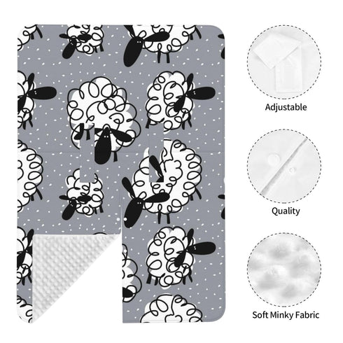 Zhbvncp Funny Sheep Baby Car Seat Cover & Breastfeeding Nursing Cover - Breathable Stretch Fabric Multi-Use Nursing