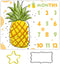 Pineapple Baby Monthly Milestone Blanket, 48x40in Cool Summer Fruits Blanket for Newborn Mom Gifts Baby Shower