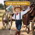36 Inches(AA HollyHOME Stick Horse Plush Handcrafted Hobby Horse on a Stick with Wood Wheels Real Pony Neighing