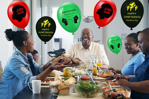 36PCS Happy Juneteenth Day Party Decorations, Latex Balloons - Freedom Day Patriotic Party Supplies Favors