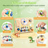 1 2 3 4 1-3, JoyCat Busy Board with Led Light, Toddler Toys for Year Old Boys and Girls, Wooden Sensory Toys