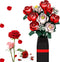 Panigkids Roses Flower Bouquet Building Kit, Artificial Roses Flower Bouquet Building Set with