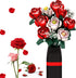 Panigkids Roses Flower Bouquet Building Kit, Artificial Roses Flower Bouquet Building Set with