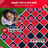 SWOOC Games 2-in-1 Vintage Giant Checkers & Tic Tac Toe Game with Mat, 100% Machine-Washable Canvas