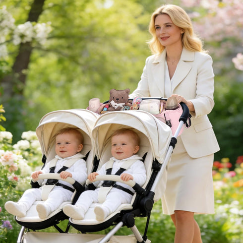GT2, 2 Boomistry Double Stroller Organizer for Bob Duallie and Baby Jogger City Mini Double Stroller Caddy Organizers