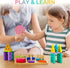 1 2 3 24-Piece 12 12+ Wooden Sorting & Stacking Toys, Montessori Toys for Years Old Toddlers, Shape Sorter Puzzles