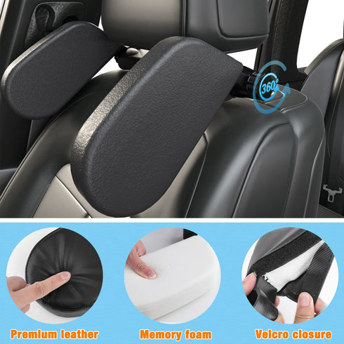 Upgraded Car Headrest Pillow, Head Support Neck Pillows, Only Suitable for Car Seat Headrest with Poles, Roadpal