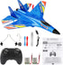 RC Plane Remote Control Glider, 2.4 GHZ, 2 Channels, Easy to Fly Fighter, Automatic Balance Gyro for Kids Adults