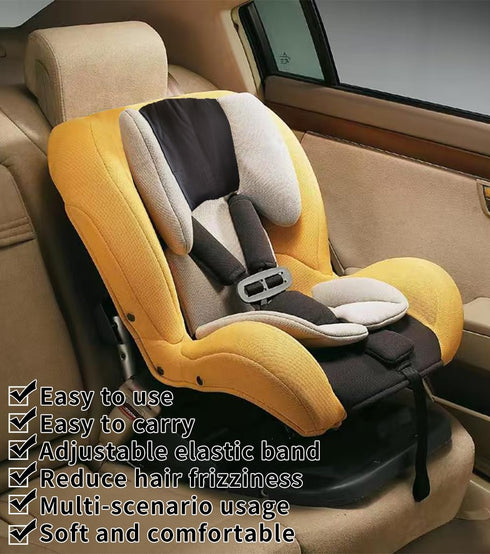 Toeloioh 2Pcs Car Seat Headrest Cover for Babies, Soft and Smooth Headrest Cover for Hair Protection, Skin-Friendly