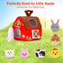 6-12 1-3 Baby Toys Months: Plush Surprise Barn with Stuffed Farm Animals, Rattle, Crinkle Paper, Mirror, Busy