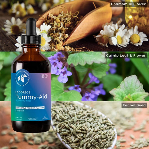 Tummy-Aid Upset 4 oz Mountain Meadow Herbs Licorice for Babies & Kids Gas Relief Drops for Colic, Stomach, Reflux