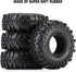 INJORA RC Tires 1.9inch, 4Pcs RC Rubber Tyre Set for 1:10 RC Crawler Axial SCX10 and Tamiya