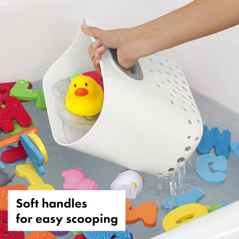 Stand Up Bath Toy Storage Bin - Efficient Organizer for Baby's Toys (Gray)